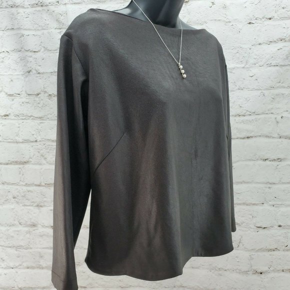 Sassia Womens Black Boat Neck Blouse Top Size 3 - Picture 4 of 15